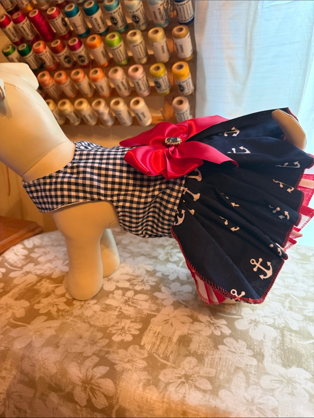 Handmade NWOT sailor dog dress